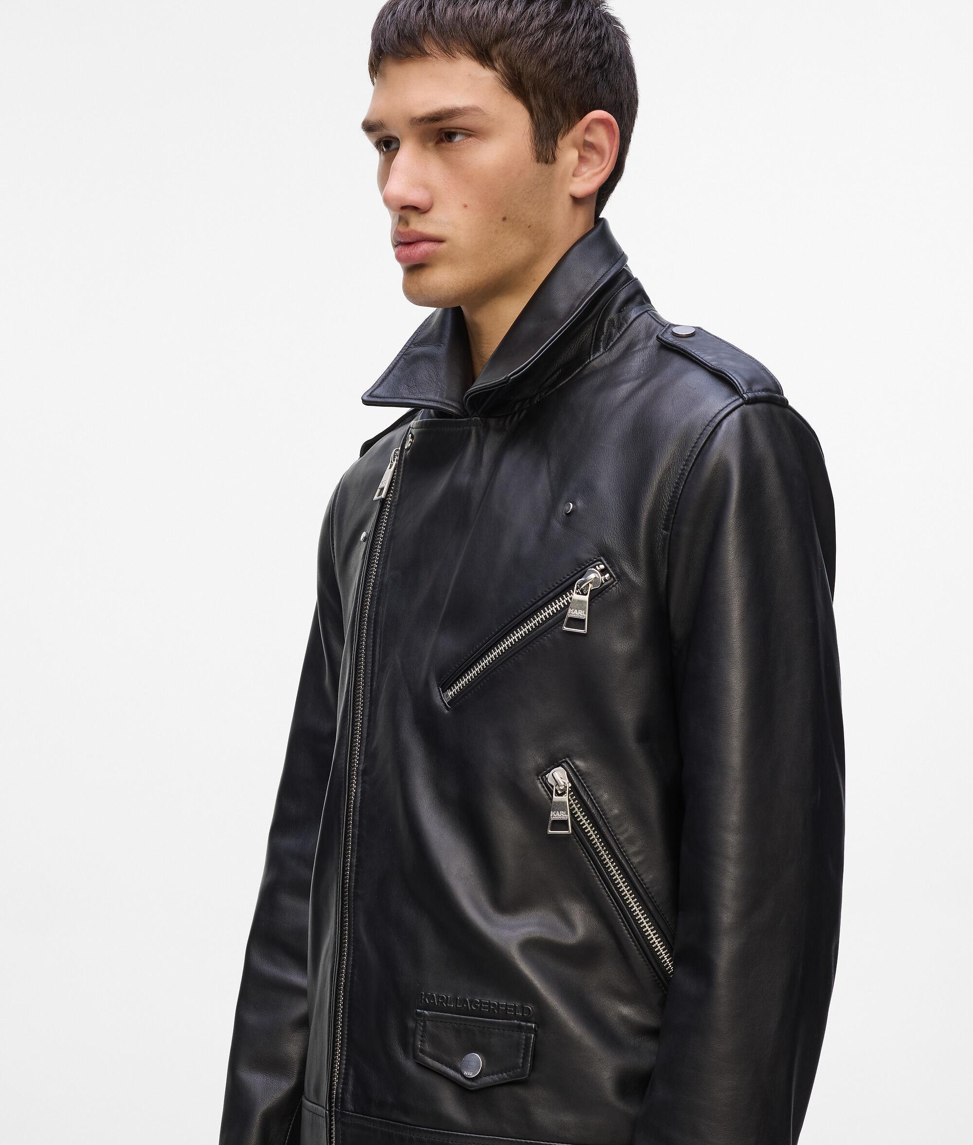 KARL ESSENTIAL LEATHER JACKET Product Image