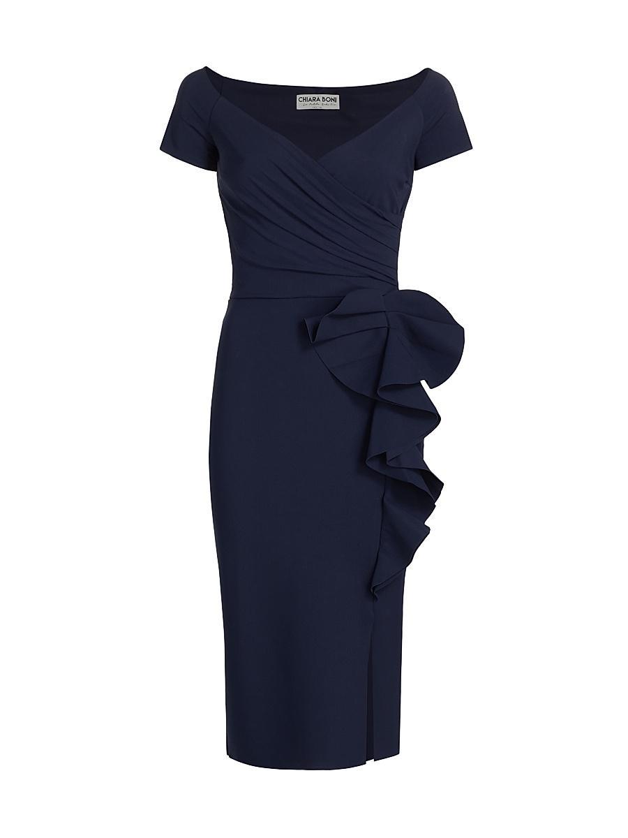 Womens Youwen Ruffled Cocktail Dress Product Image