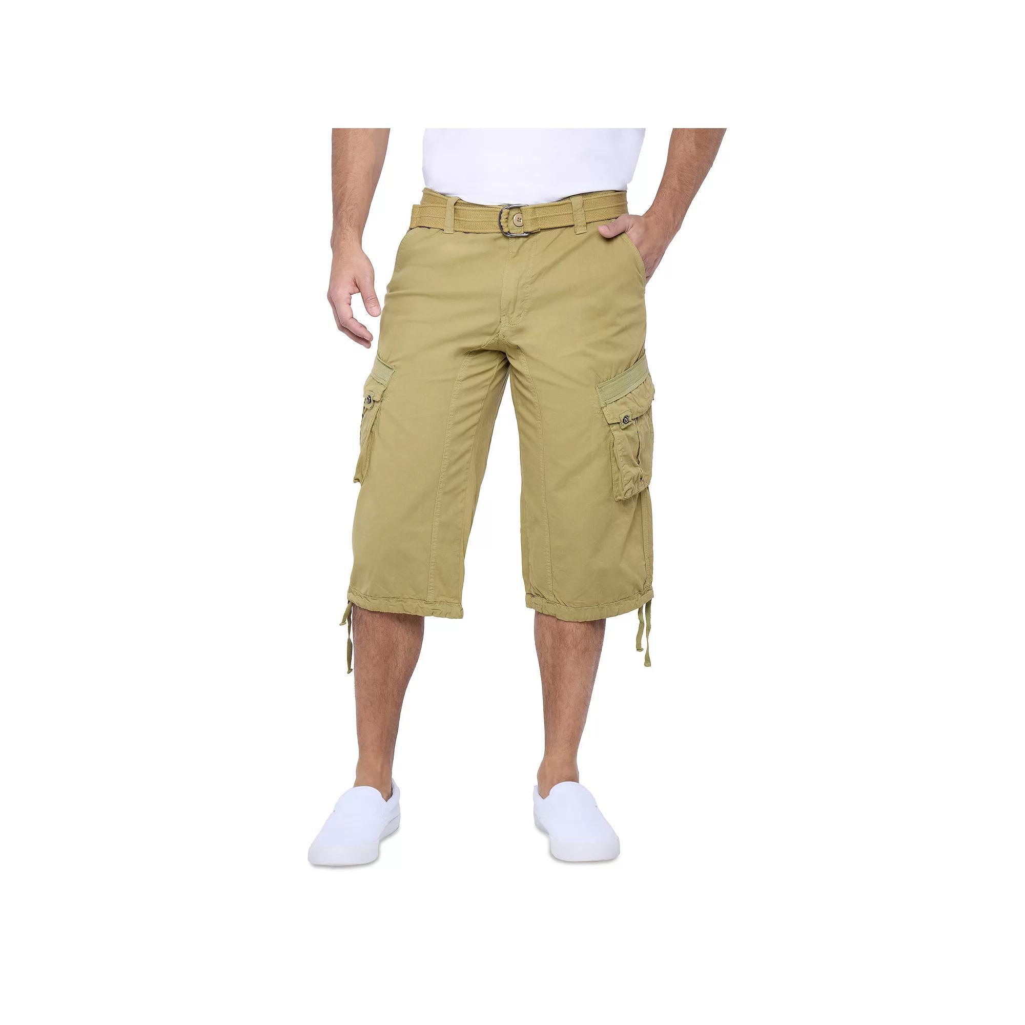 Men's Xray Messenger Belted Cargo Shorts, Size: 40, Green Product Image