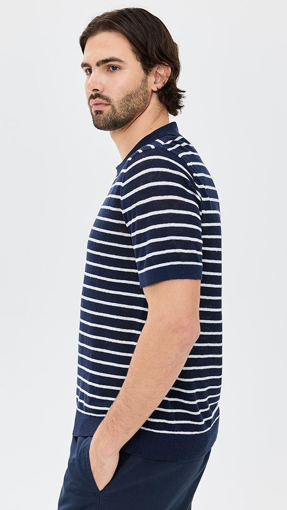 Onia Linen Johnny Collar Polo Sweater | Shopbop Product Image