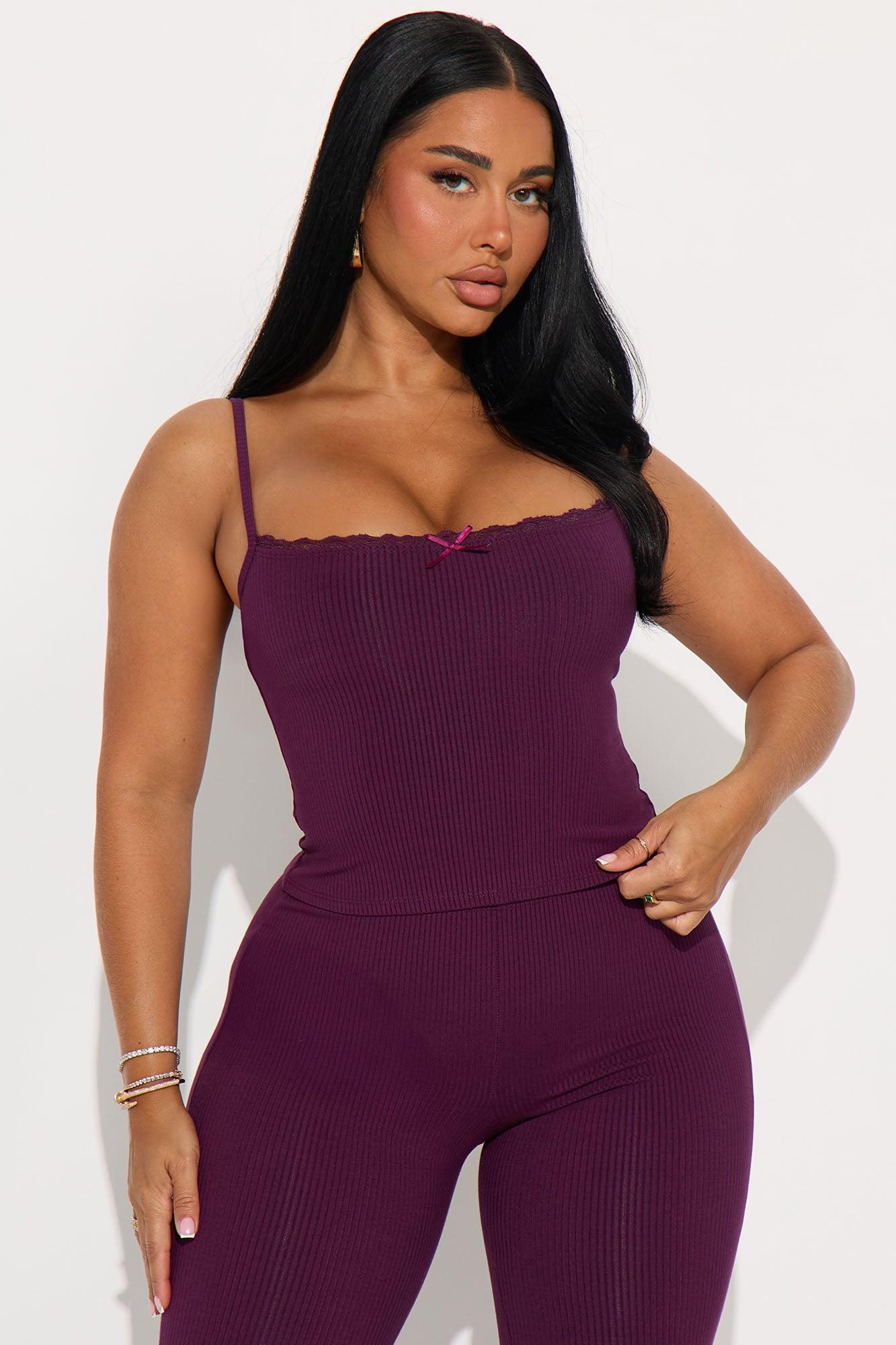 Stirling Snatched Capri Pant Set - Plum Product Image
