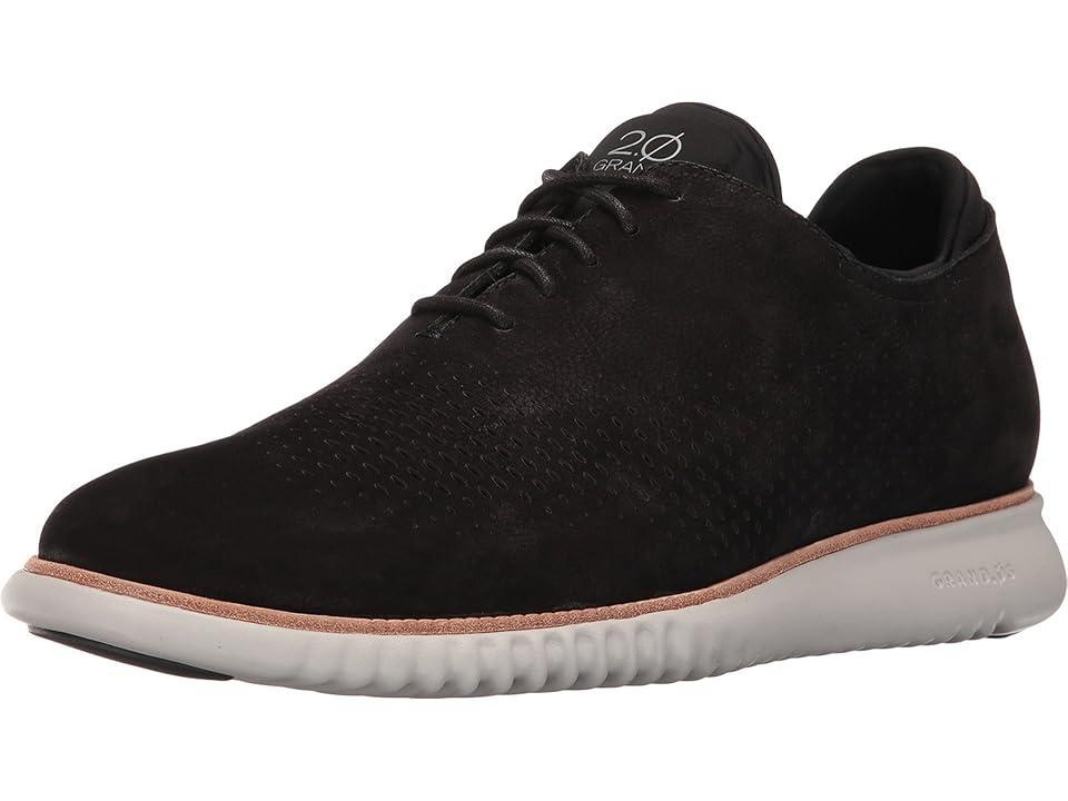 Cole Haan 2.Zerogrand Laser Wing Tip Oxford Lined (Black Nubuck/Grey) Men's Lace up casual Shoes Product Image