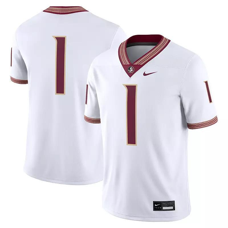 Men's Nike #1 White Florida State Seminoles Game Jersey, Size: XL Product Image
