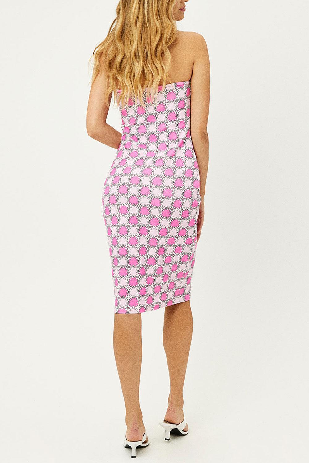 Hope Strapless Terry Dress - Pink Daisy Product Image