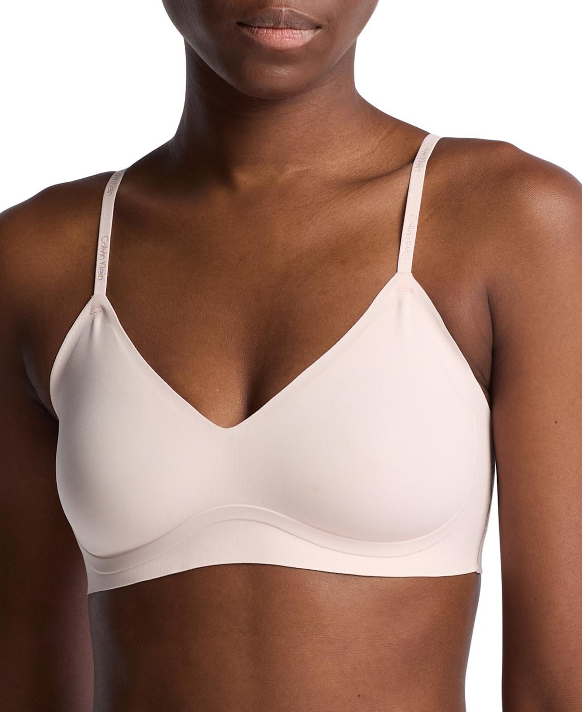 Calvin Klein Invisibles Comfort Lightly Lined Gel Wire Bralette QF7142, Women's, Size: Medium, Bare Product Image