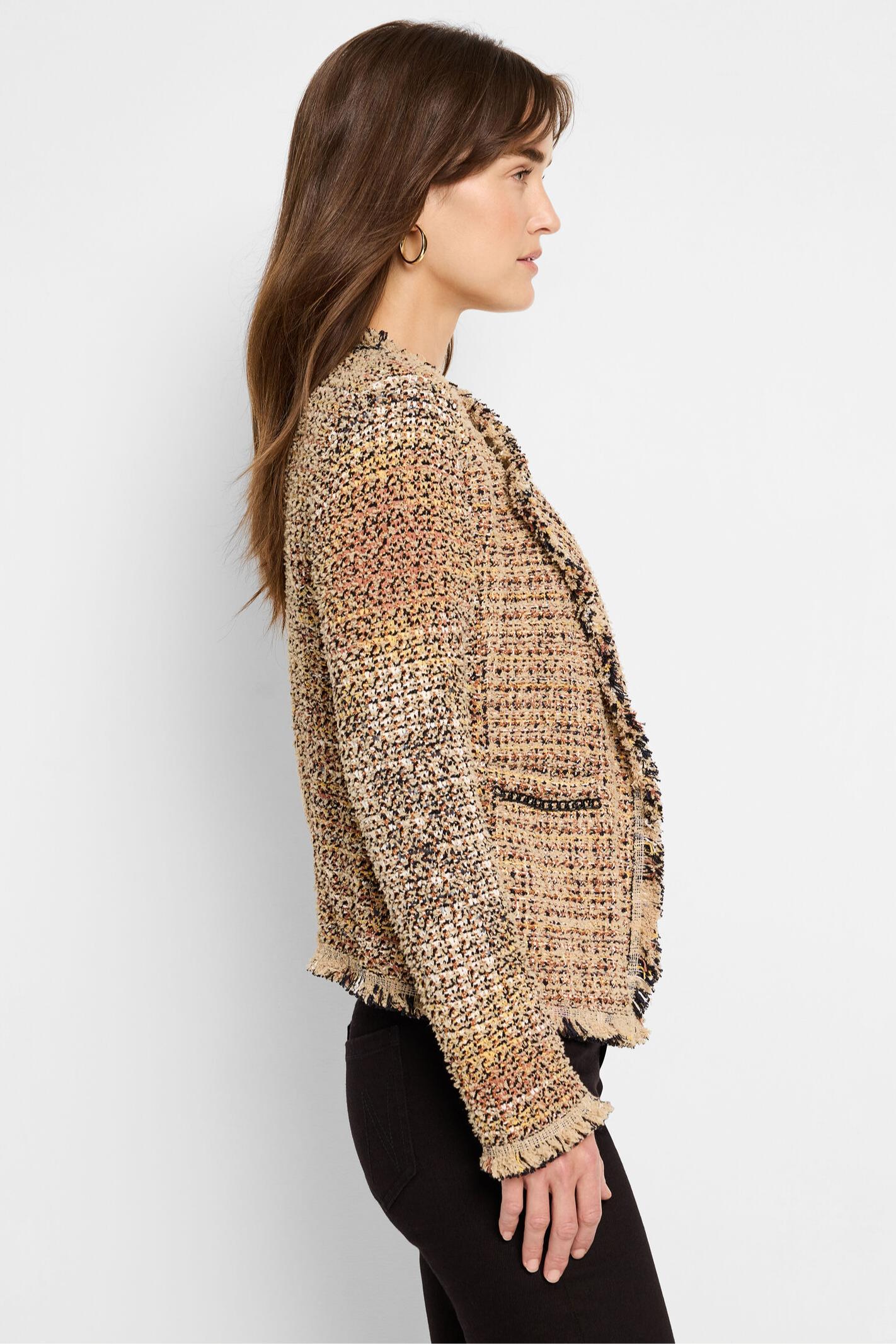 Chain Trim Fringe  Mix Knit- Sweater Product Image