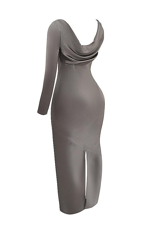 Catiana Smoke One Sleeve Maxi Dress Product Image
