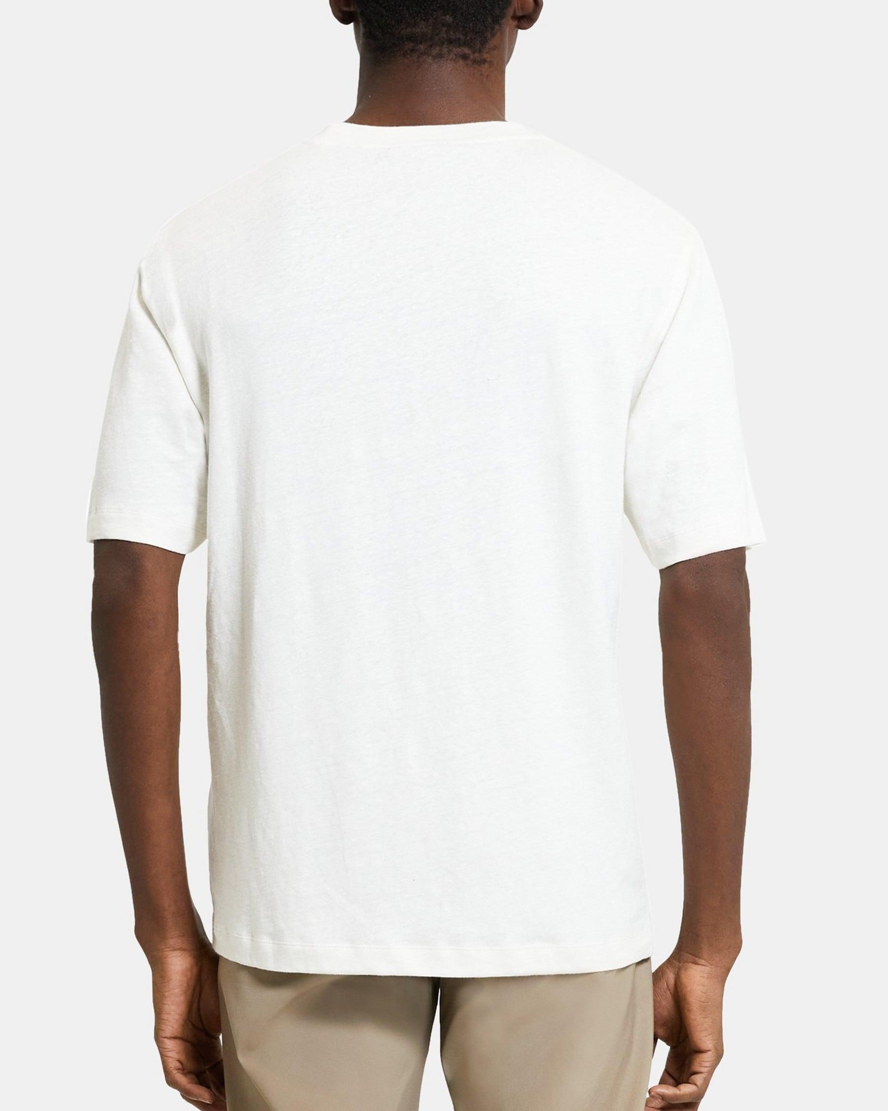Short-Sleeve Tee in Stretch Linen Product Image