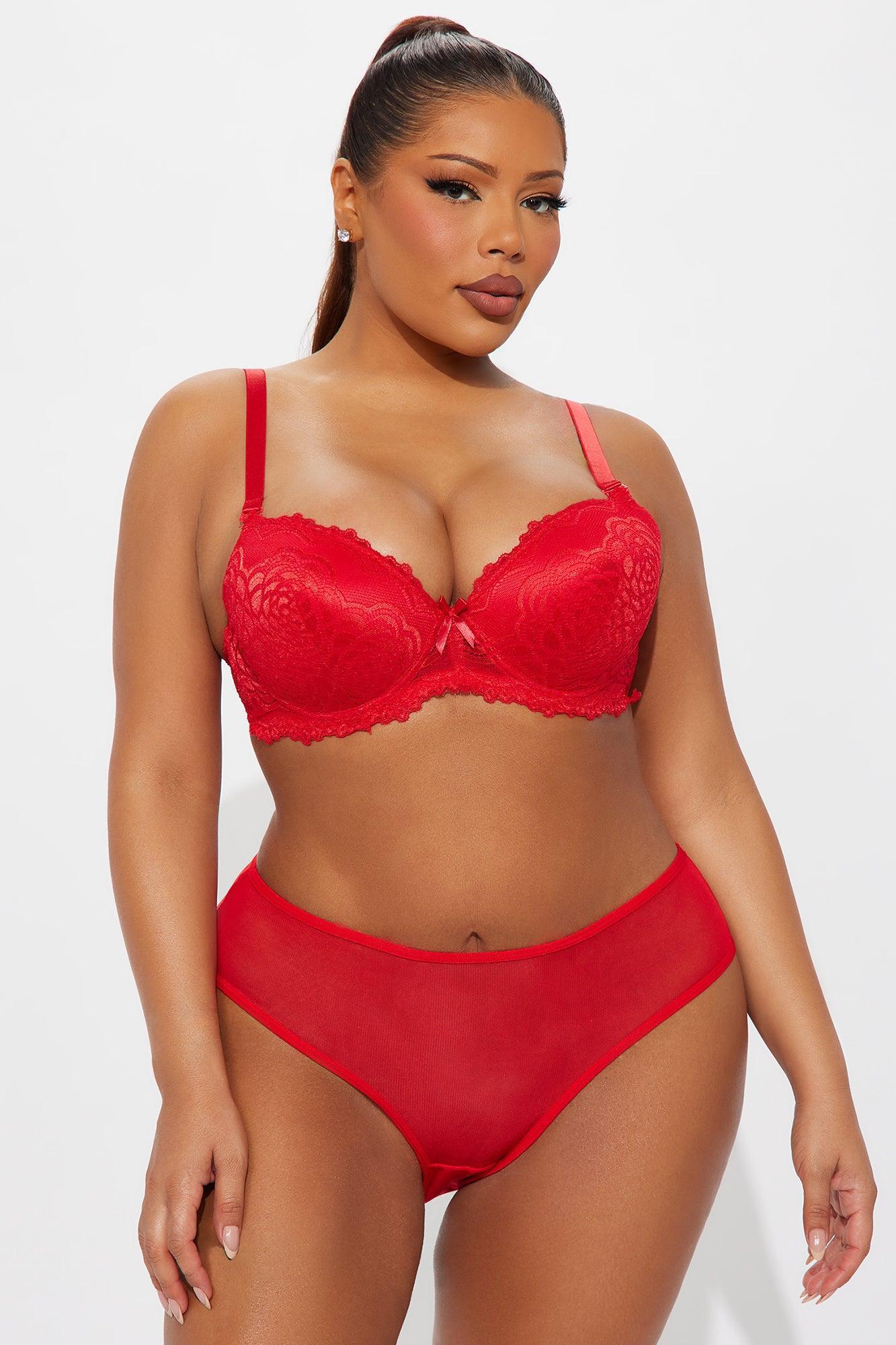 Kathy Bow Crotchless Hipster Panty - Red Product Image