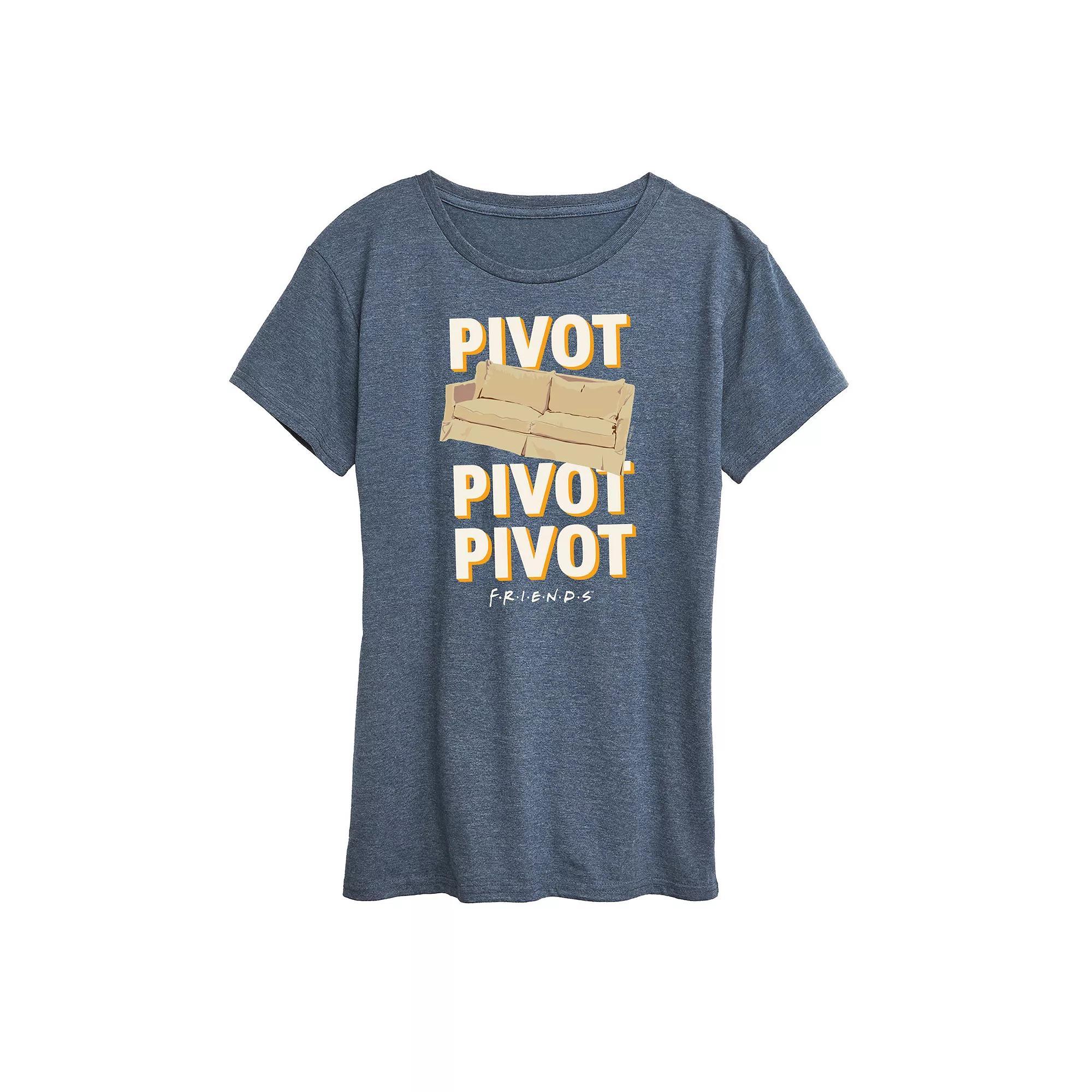 Womens Friends Pivot Couch Graphic Tee, Girls Product Image