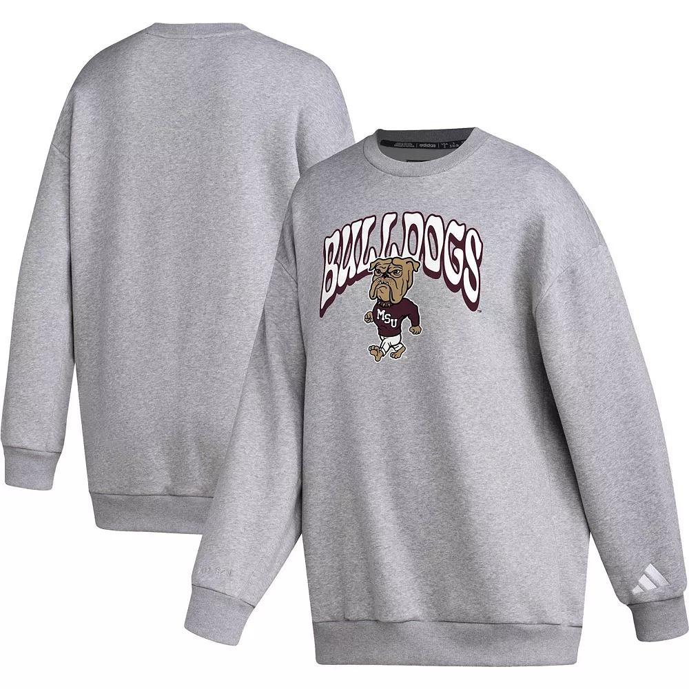 Women's adidas Gray Mississippi State Bulldogs Vintage Stylin Pullover Sweatshirt, Size: Large, Mst Grey Product Image