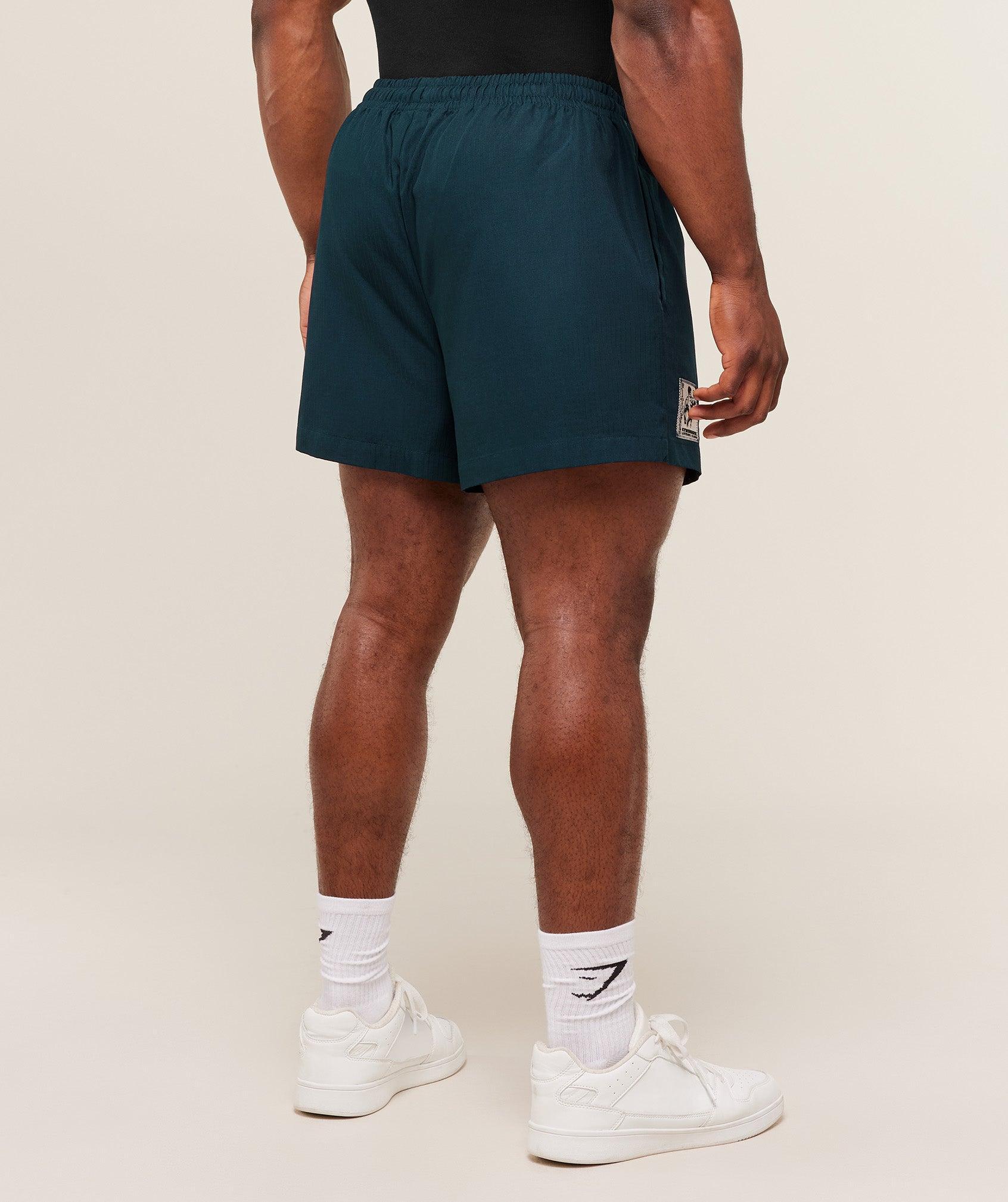 Gymshark Pumper Shorts 5" - Deep Petrol Blue Male Product Image