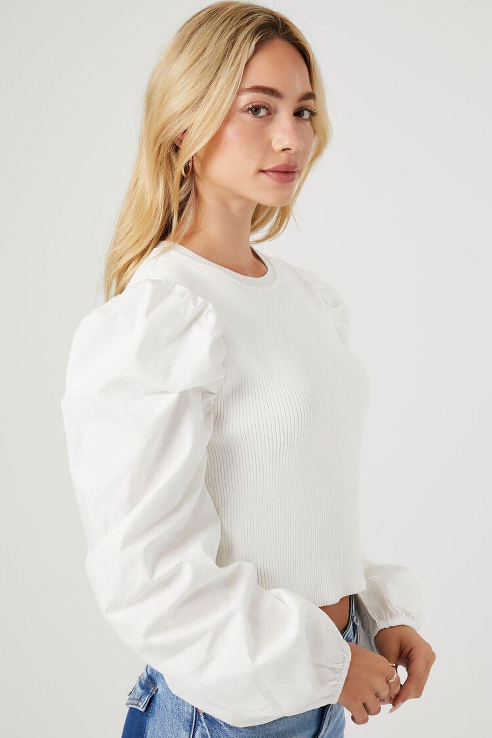 Ruched Sweater-Knit Crop Top | Forever 21 Product Image