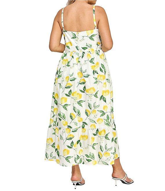 Layered With Love Plus Size Lemon Ginger Cotton Poplin Midi Dress Product Image