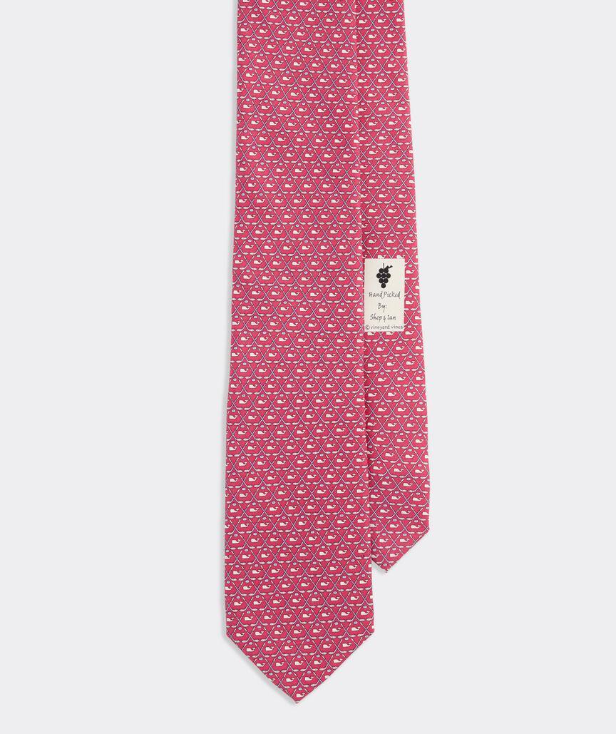 Crossed Hockey Sticks & Whale Silk Tie Product Image