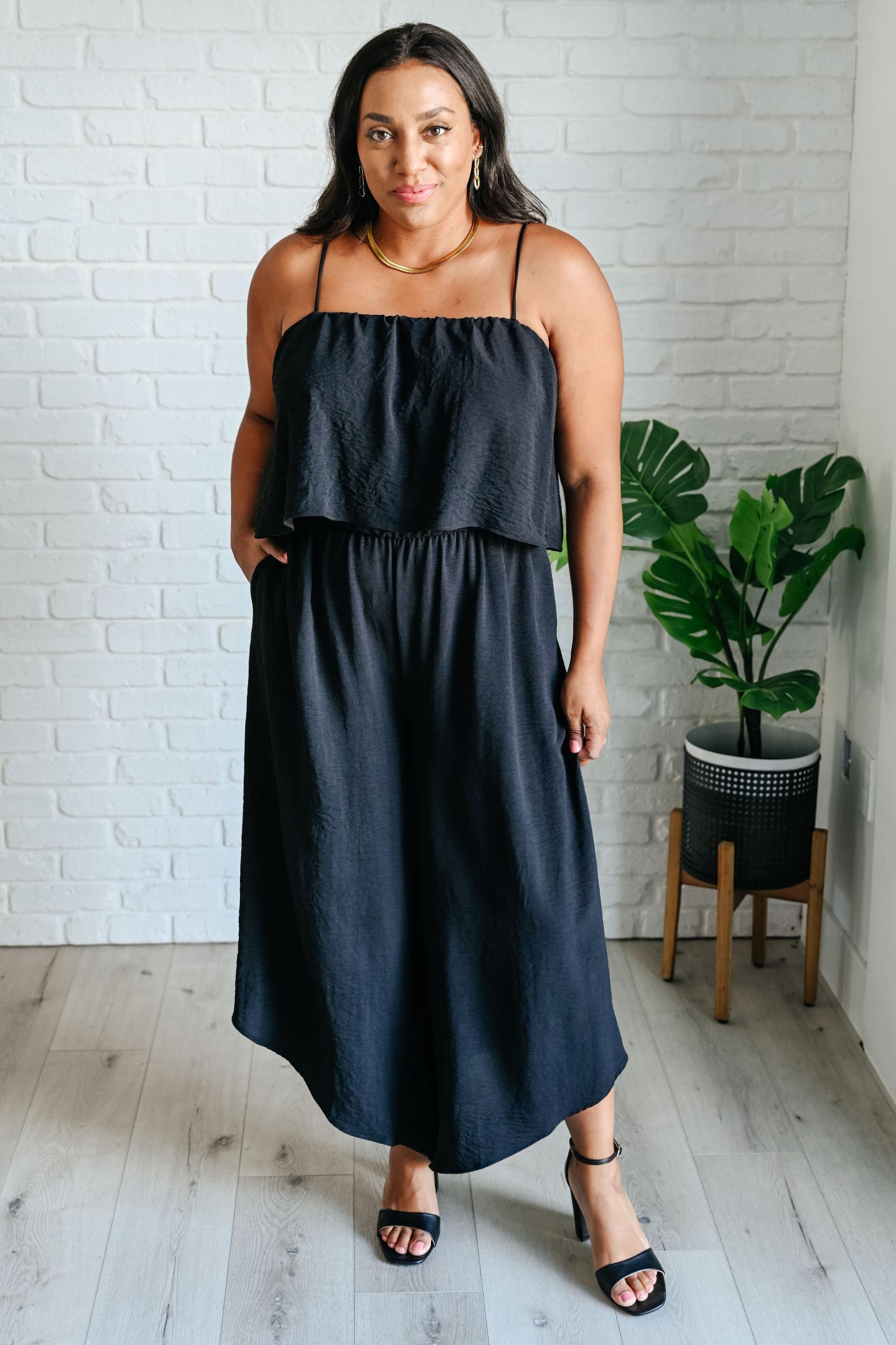 When All is Said and Done Spaghetti Strap Jumpsuit - ONLINE EXCLUSIVE! Product Image