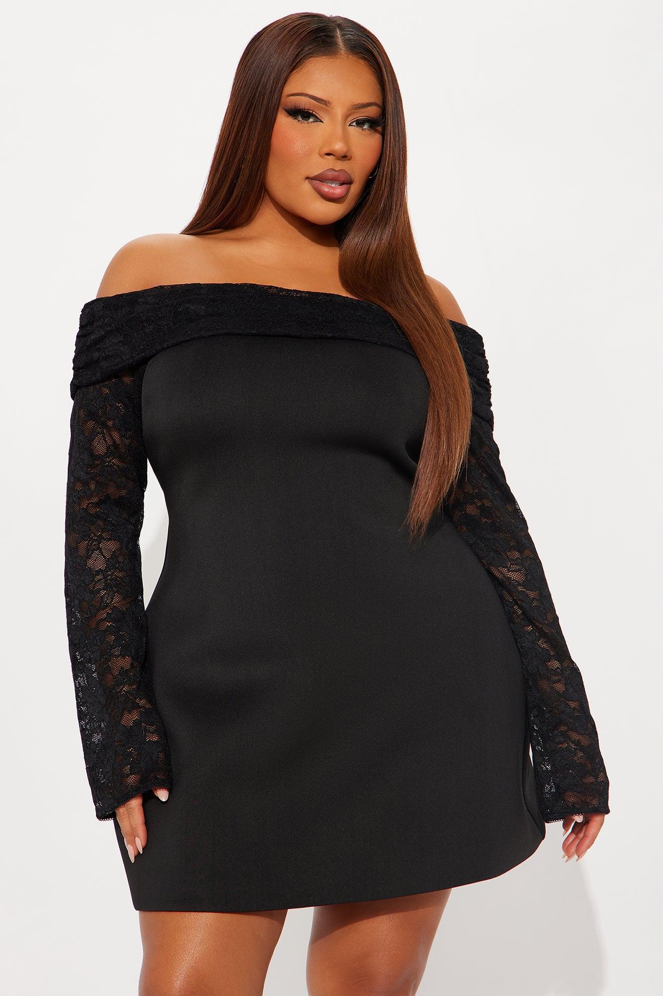 Milani Long Sleeve Mini Dress - Black Product Image