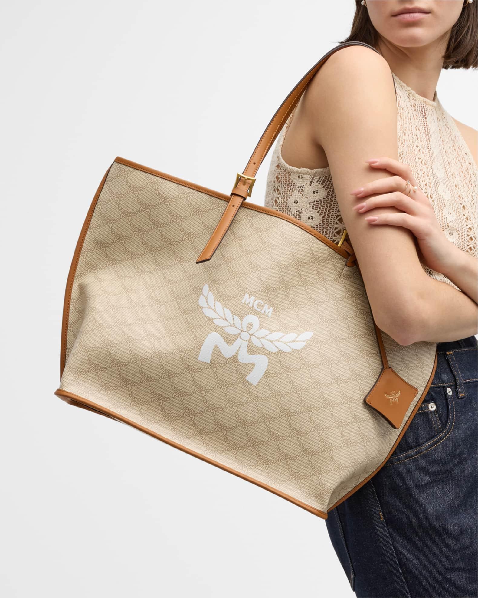Lauretos Monogram Canvas Shopper Tote Bag Product Image