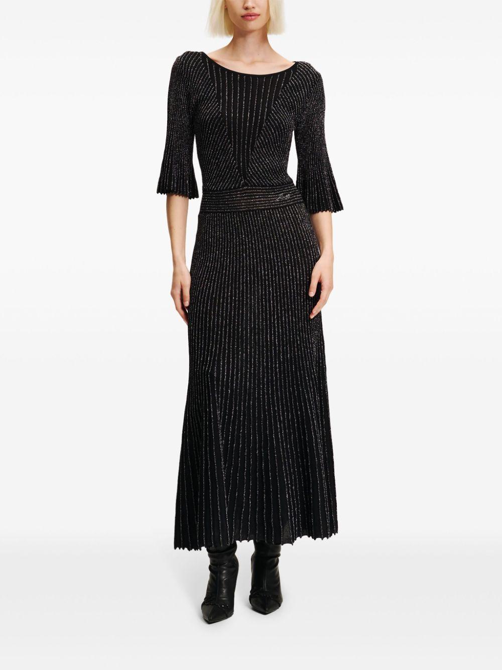 pleated lurex midi dress Product Image