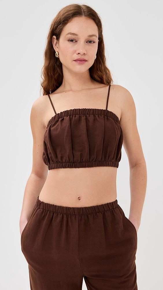 LE BOP Camille Cropped Linen Top | Shopbop Product Image