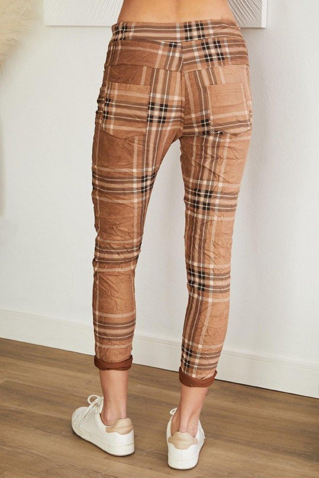 Plaid Crinkle Jogger Product Image
