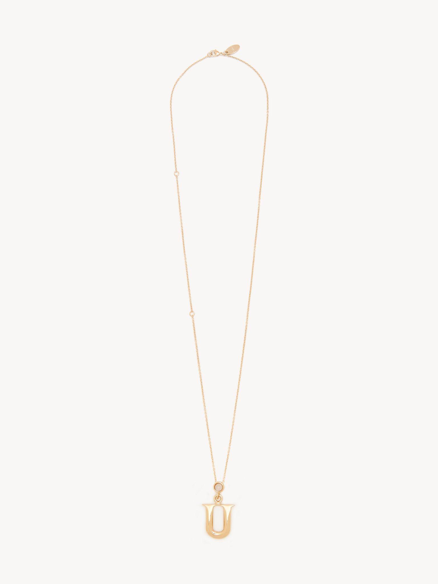 Alphabet necklace with pendant U Product Image