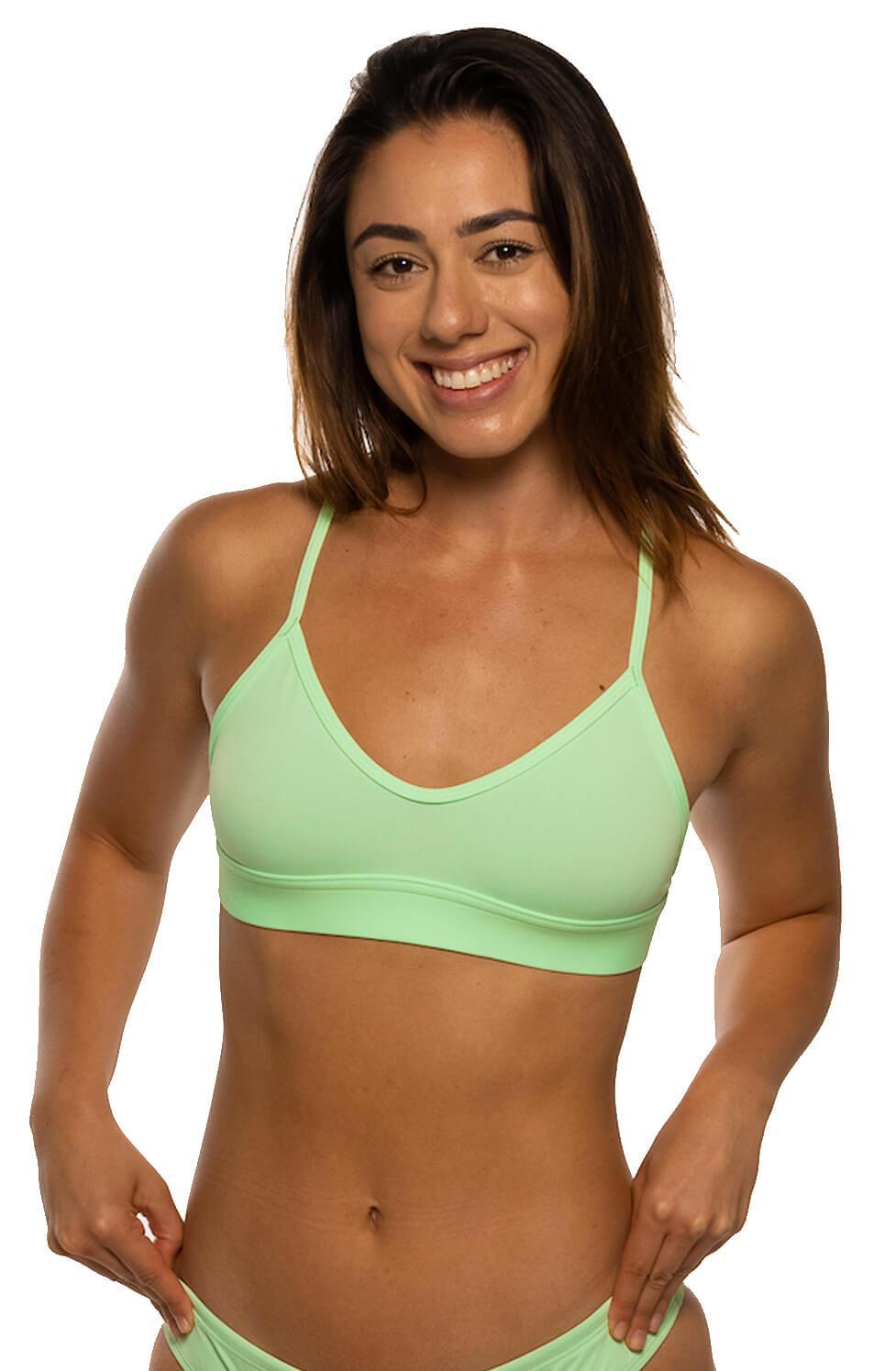 Mara Hybrid Bikini Top - Mint Female Product Image
