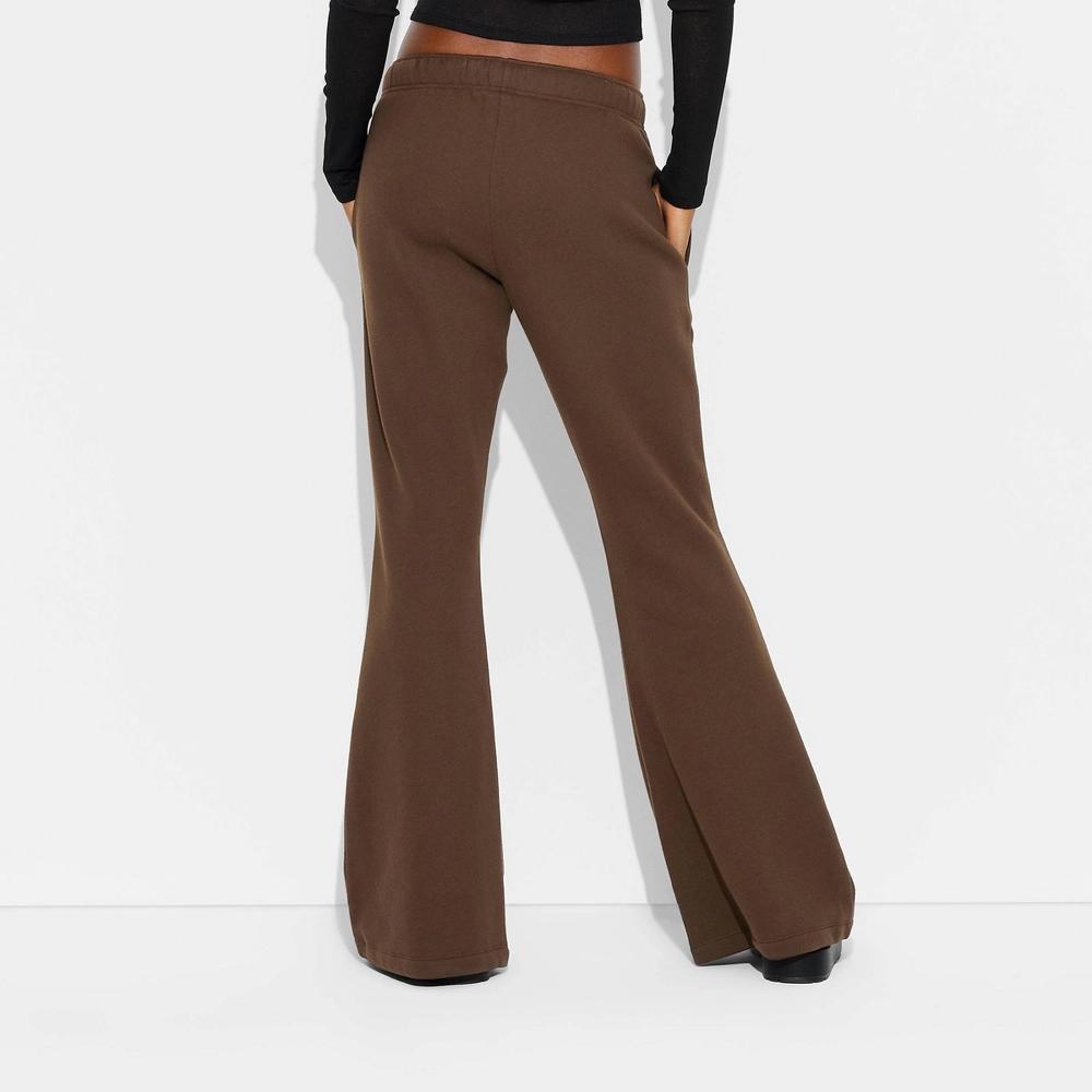 Womens High-Rise Flare Sweatpants - Wild Fable Brown L Product Image