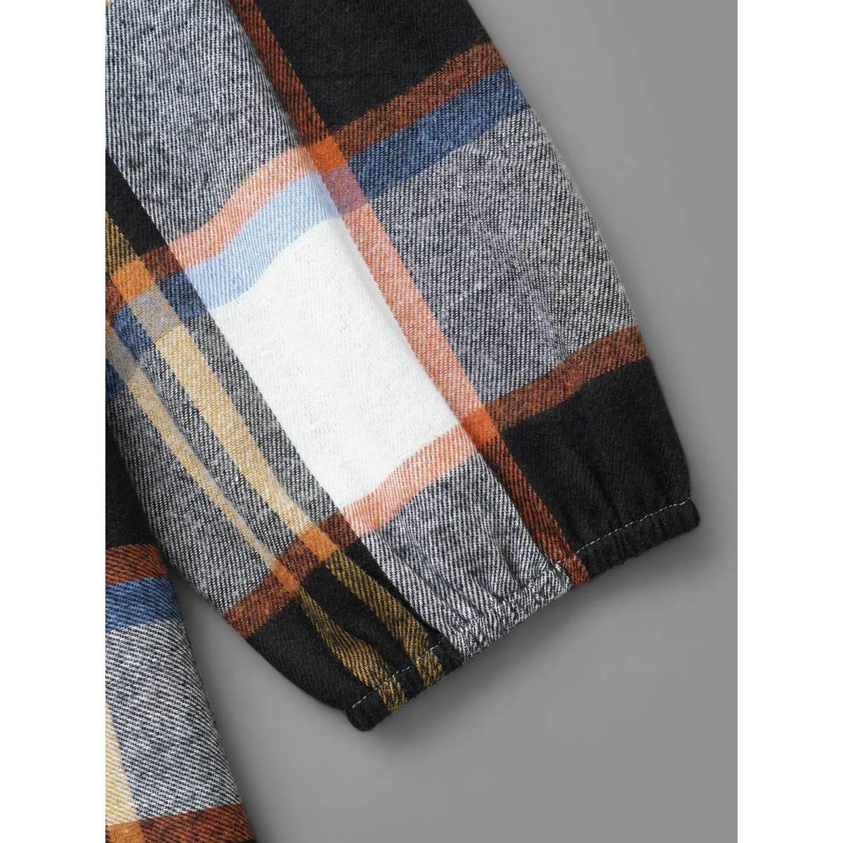 Plus Size Plaid Button Up Belted Knit Dress Multicolor Women At the Office Belted Knit Dresses Bloomchic 12/L Product Image