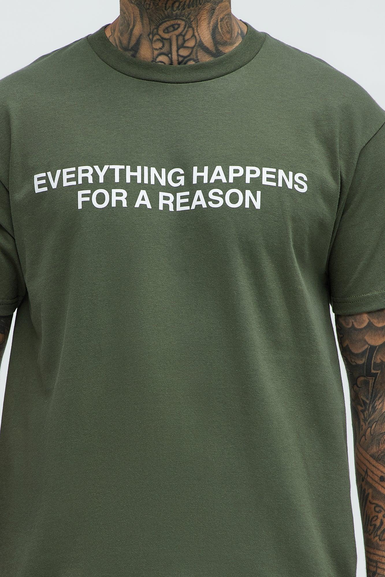 Everything Happens Short Sleeve Tee - Olive Product Image
