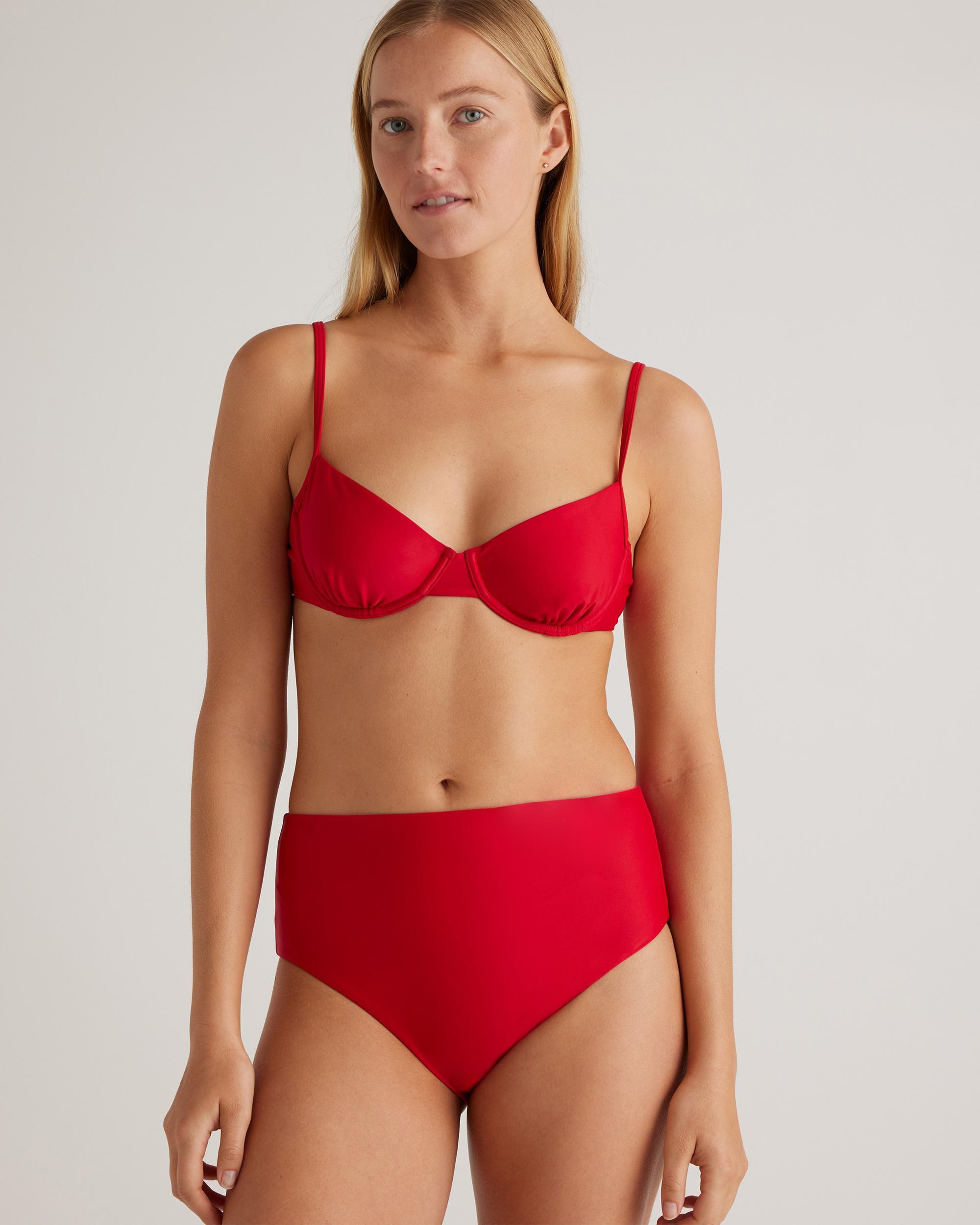 Quince | Women's Italian High-Rise Bikini Bottom Size XL, 78% Recycled Polyamide, 22% Spandex Product Image