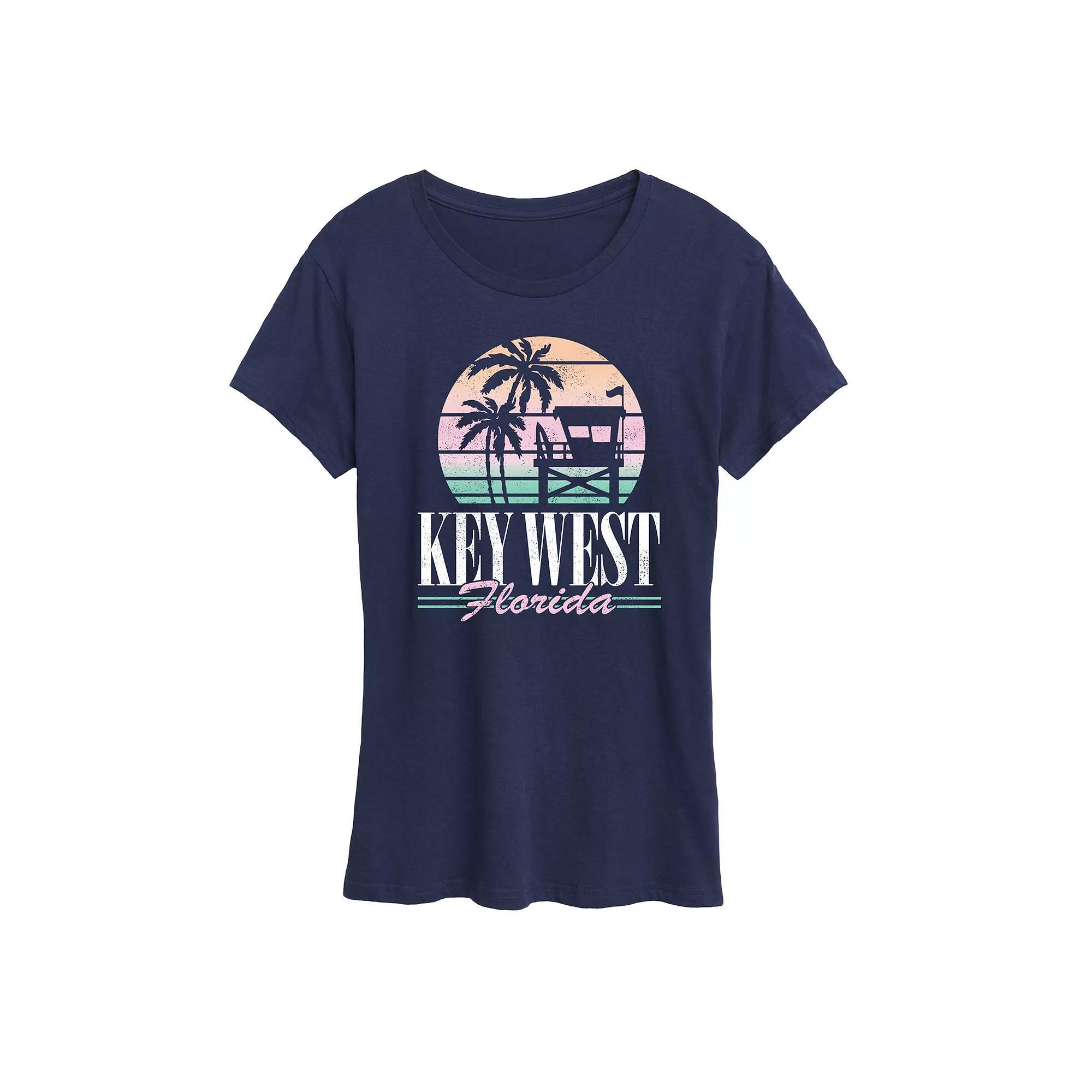 Womens Key West Graphic Tee Blue Product Image