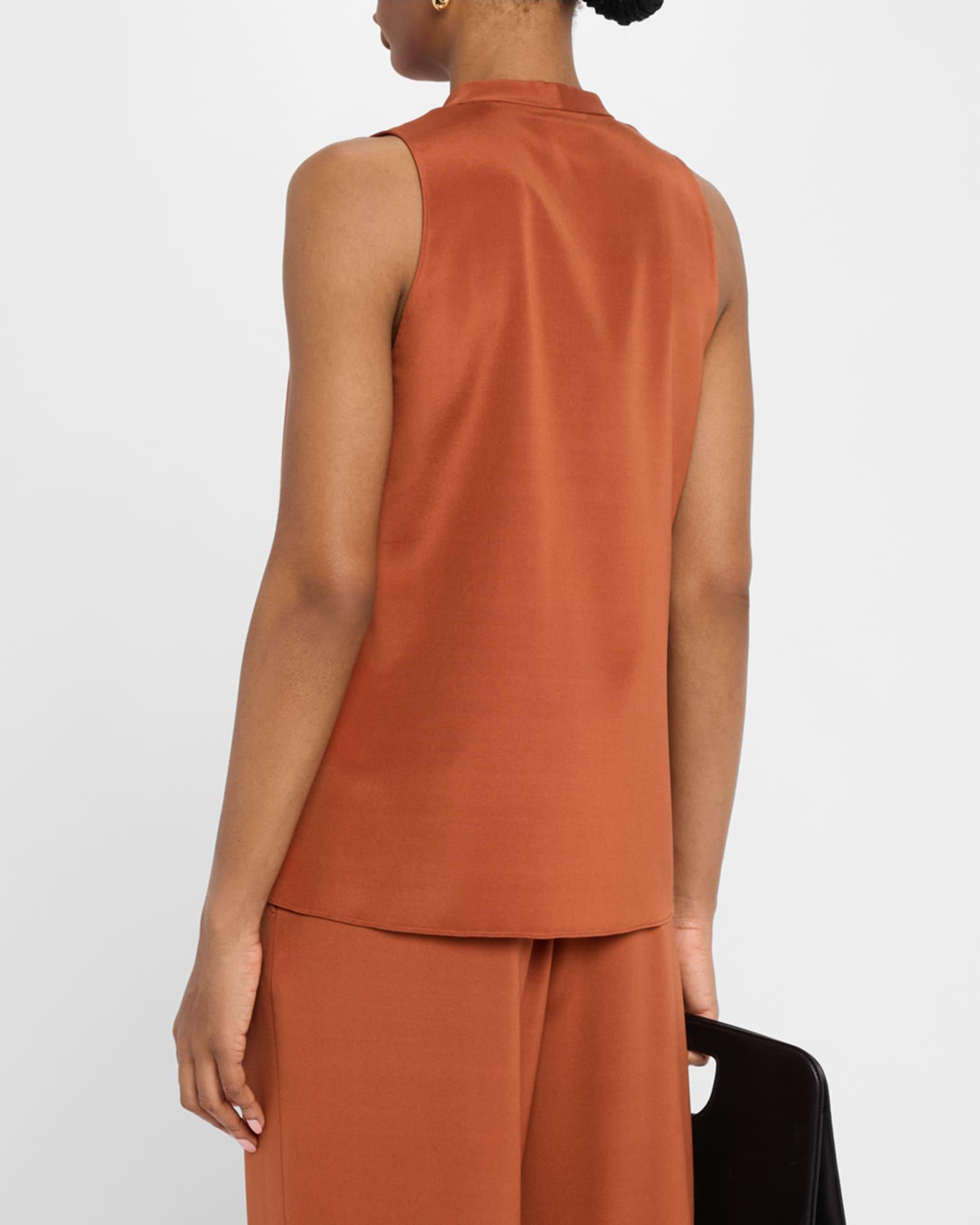 Sleeveless Organic Stretch Silk Blouse Product Image