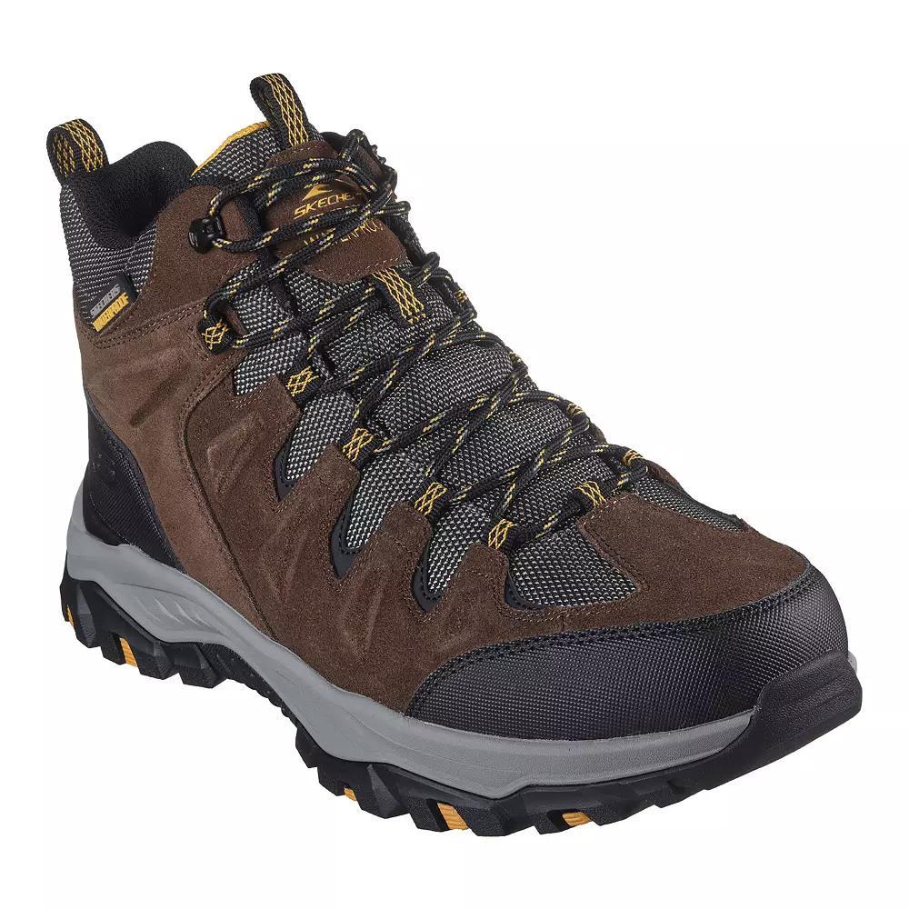 Skechers Relaxed Fit® Rickter Branson Men's Waterproof Hiking Boots, Size: 13, Green Product Image