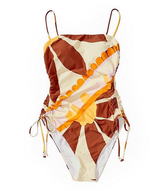 Gianni Bini Daisy Ruched Tie Side One Piece Swimsuit Product Image
