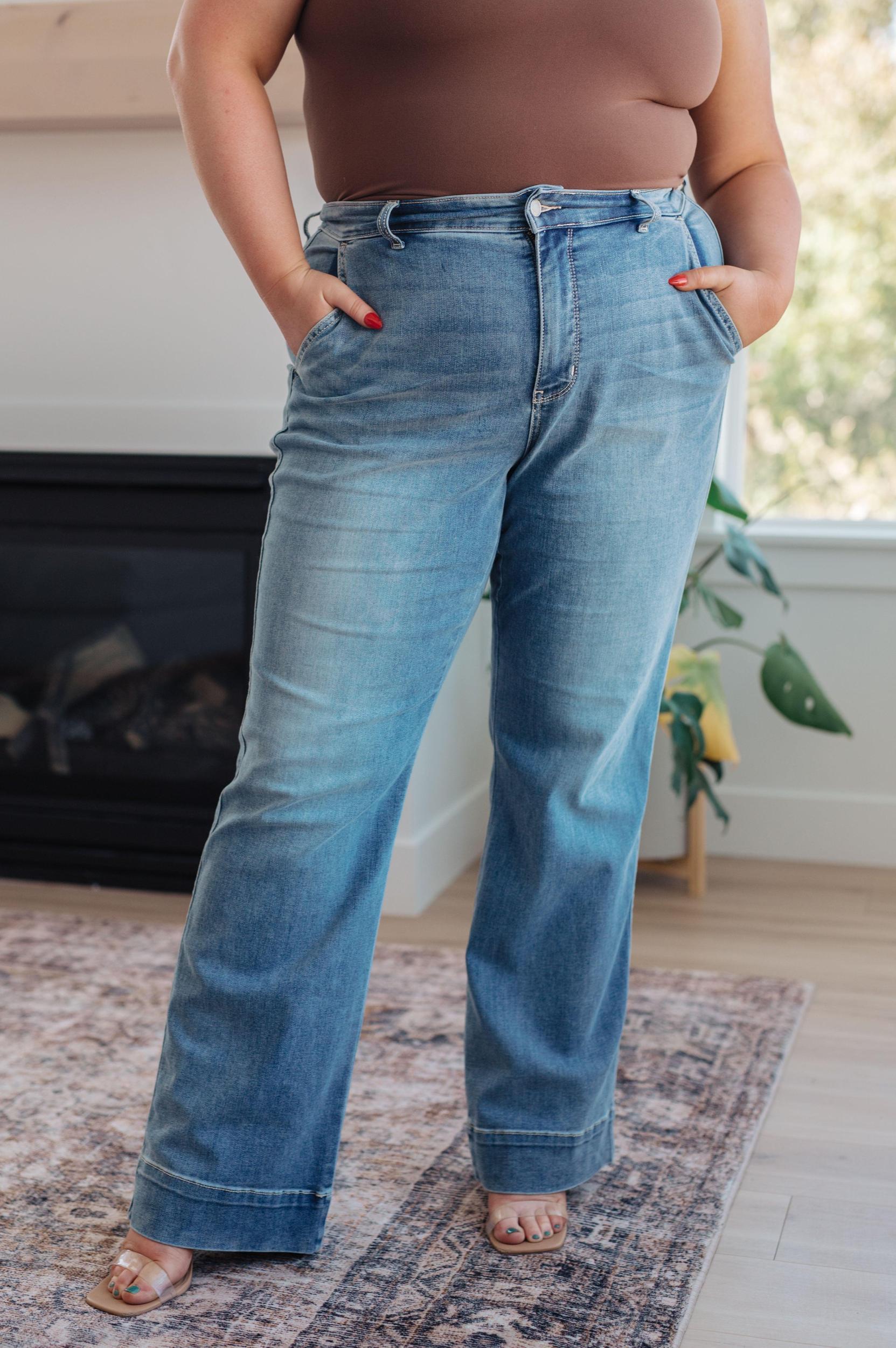 Mindy Mid Rise Wide Leg  Judy Blue Jeans - ONLINE EXCLUSIVE! Product Image