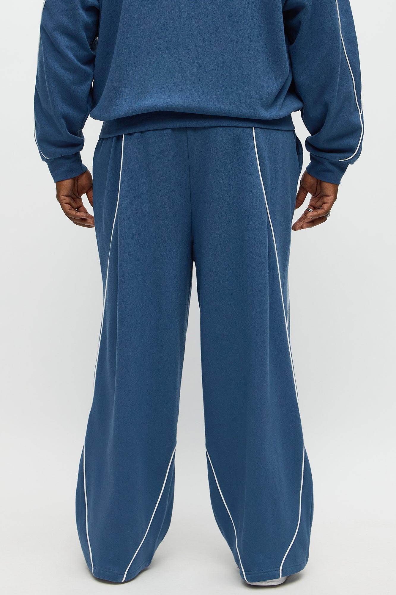 Pinstripe Sweatpant - Navy Product Image