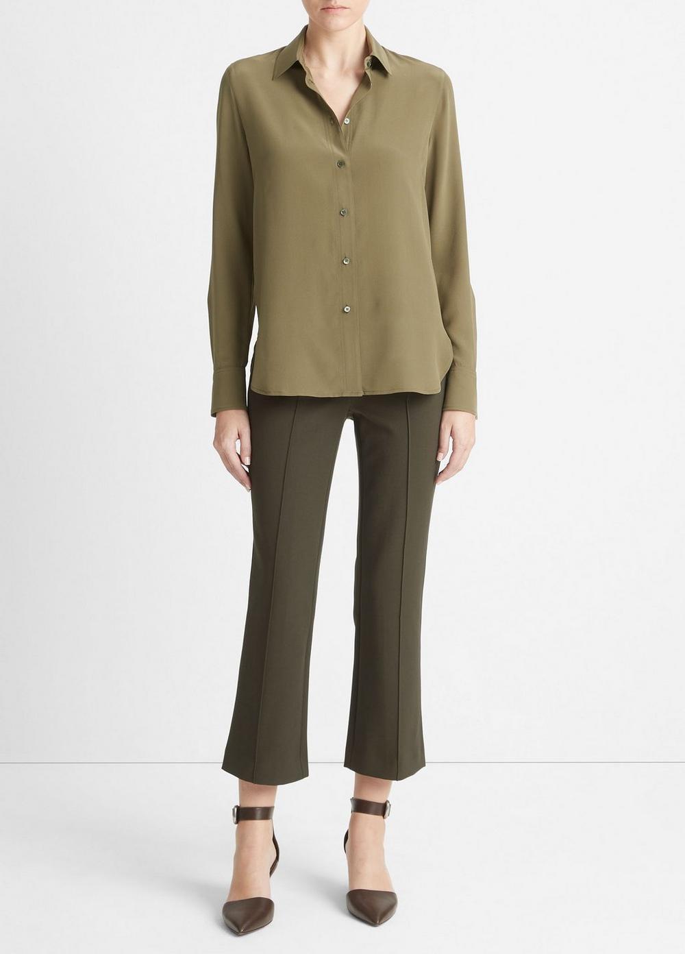 Silk Slim-Fit Blouse Product Image