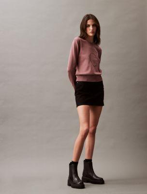 Smooth Cotton Relaxed Monogram Logo Sweater Product Image