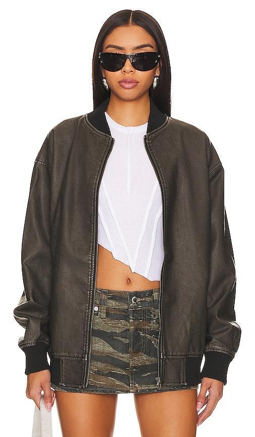 Ariel Faux Leather Bomber superdown Product Image