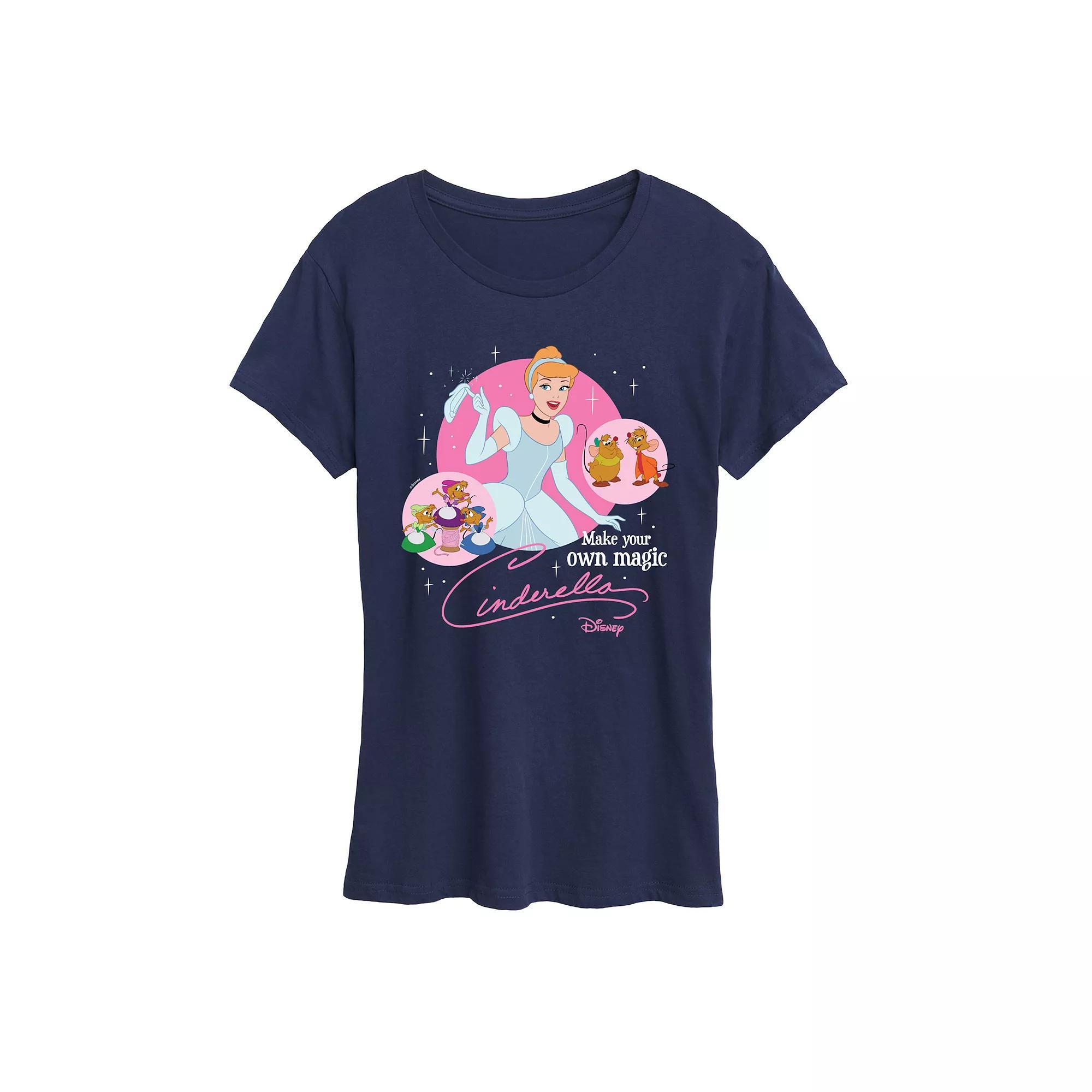 Disney's Cinderella Women's Magic Graphic Tee, Size: Medium, Blue Product Image