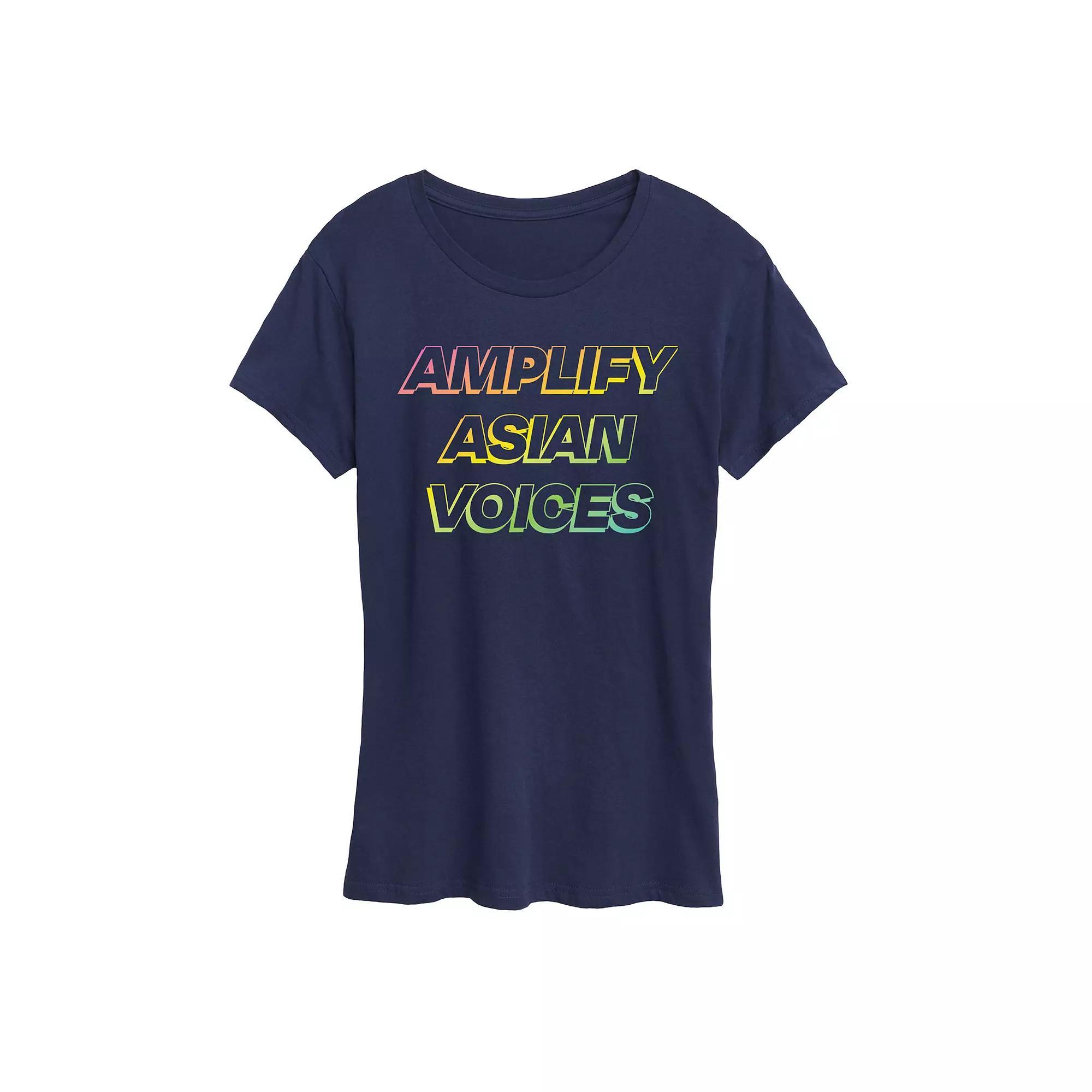 Womens Amplify Asian Voices Graphic Tee Heather Grey Product Image