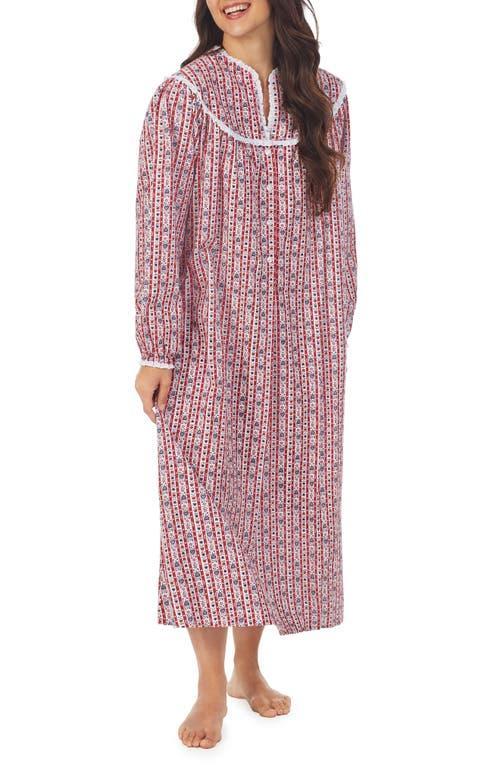 Lanz of Salzburg Classic 50 Open Neck Gown Plaid) Women's Pajama Product Image