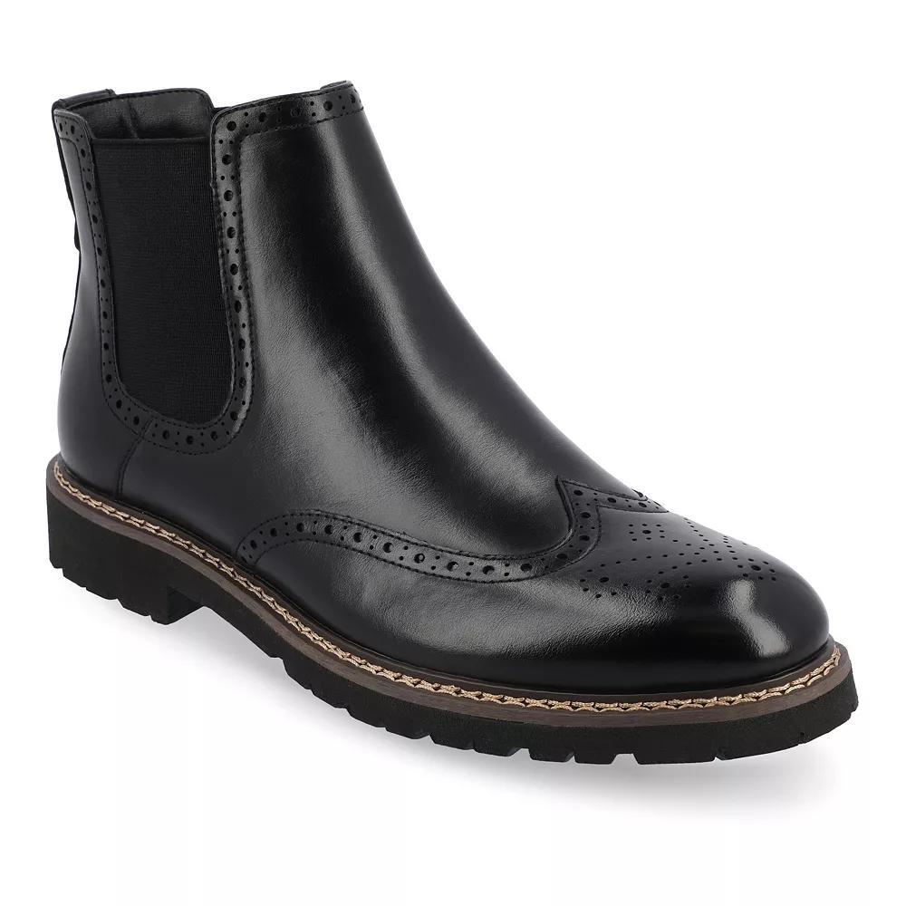 VANCE Hogan Tru Comfort Foam Men's Wingtip Chelsea Boots, Size: 12, Brown Product Image
