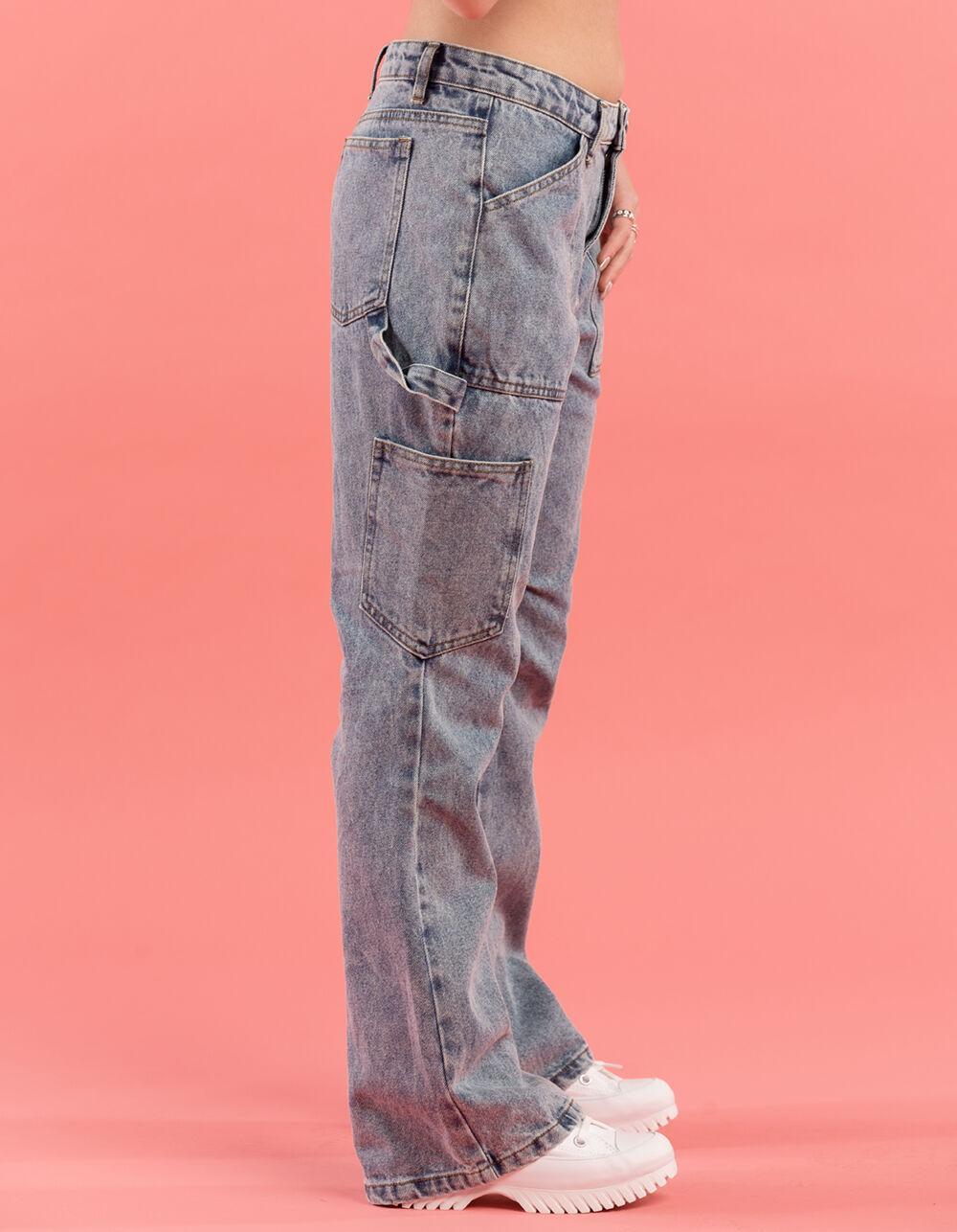 TRUEWRLD Straight Leg Womens Low Rise Jeans - LIGHT WASH Product Image