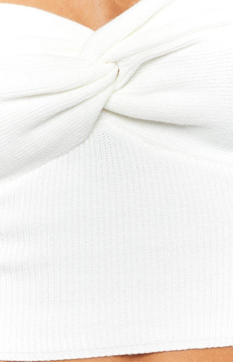 Jessica White Twist Front Bandeau Top Product Image