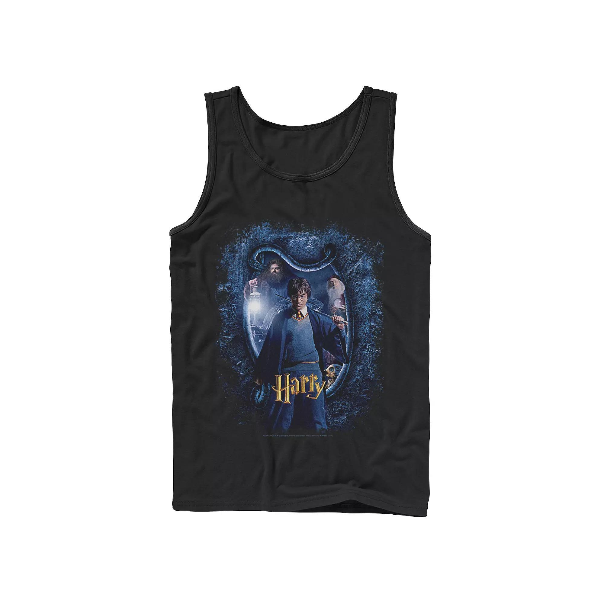 Men's Harry Potter And The Chamber Of Secrets Harry Portrait Tank Top, Size: Large, Black Product Image