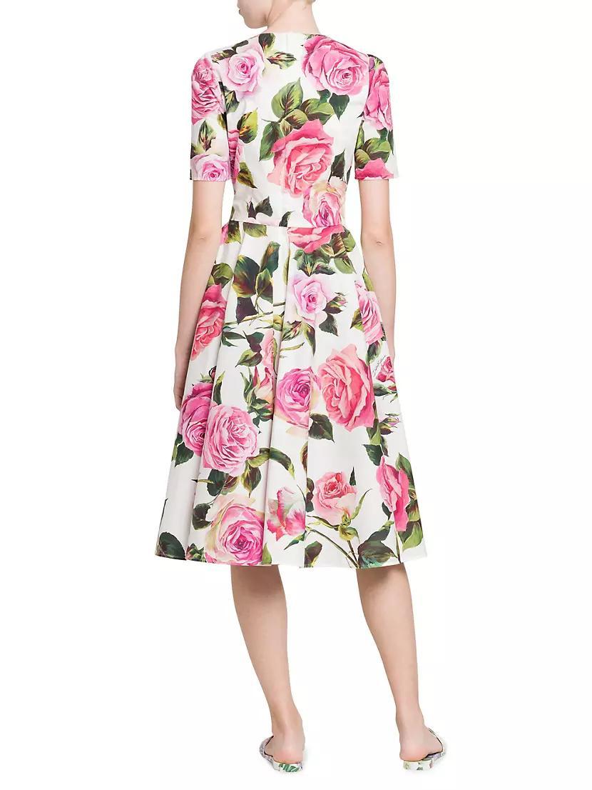 Pink Roses Cotton Dress Product Image