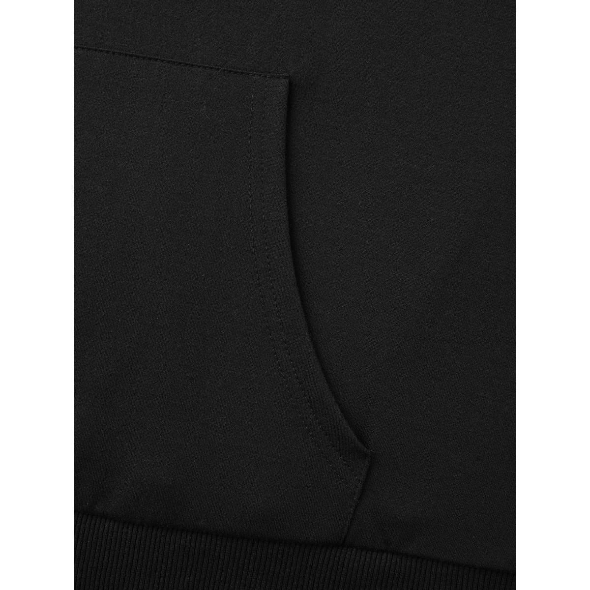 Plus Size Diamond Embellished Spiderweb Zipper Sweatshirt Women Black Casual Rhinestone detailing Loose Hooded Everyday Sweatshirts BloomChic 22-24/3X Product Image