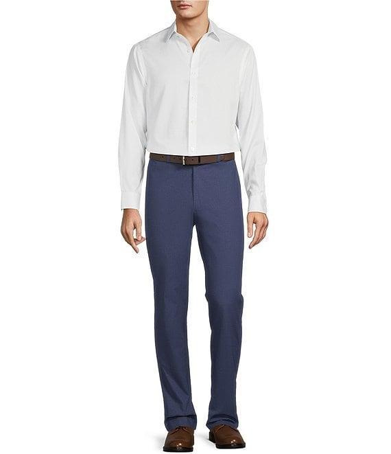 Hart Schaffner Marx New York Modern Fit Flat Front Solid Dress Pants Product Image
